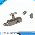 Stainless steel double block and bleed valve